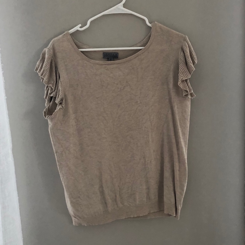 ruffle shoulder sweater top